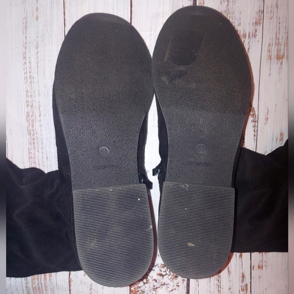 JG Over-the-Knee Thigh Boots, Black Suede-like Material, Size 8.5 - Picture 4 of 9